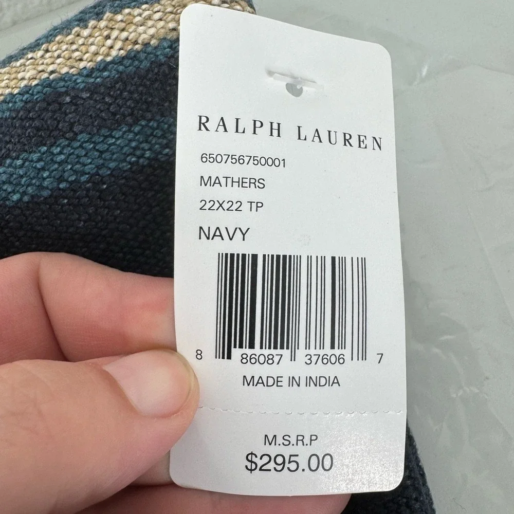 Ralph Lauren NEW Mathers Throw Pillow Cover‎ 22x22